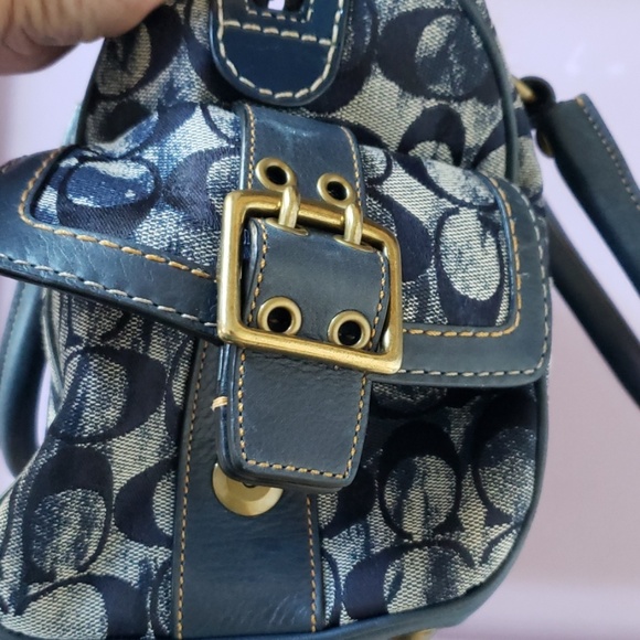 Coach jean purse with silver stripe - Picture 2 of 3